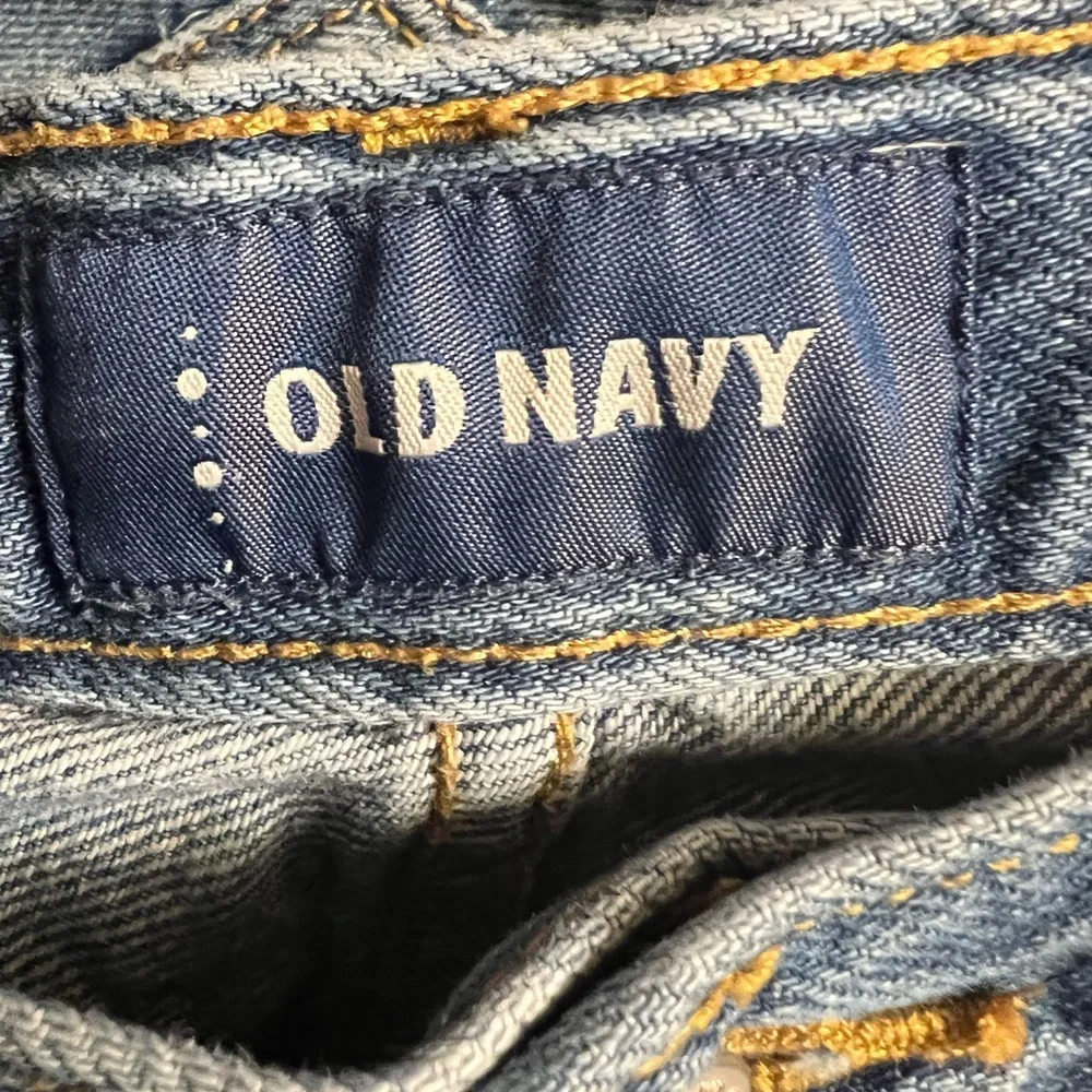 Old Navy Girls Distressed Jean Shorts with Peace Patch - Size 14
